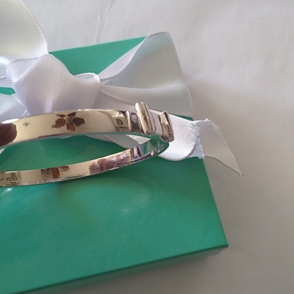 Kate Spade New York Take A Bow Bangle Bracelet, Silver, 2.5" - Picture 4 of 10